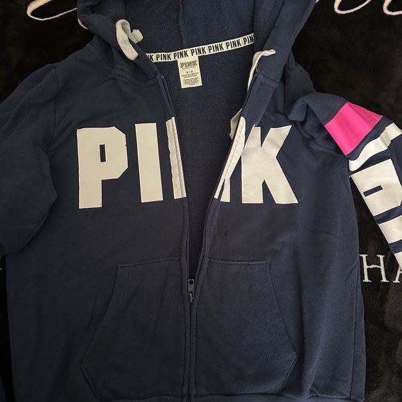 PINK Victoria's Secret Girls' Hoodies - Navy, Charcoal, Black - Picture 8 of 13